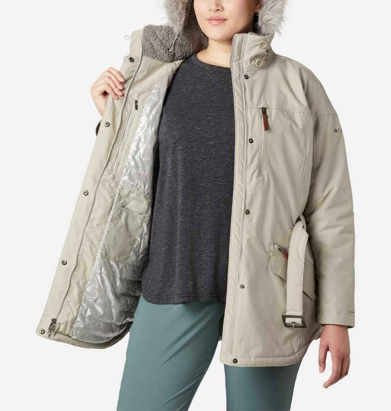 Women's Columbia Carson Pass II Jackets Light Grey | Plus Size CA-EC05L